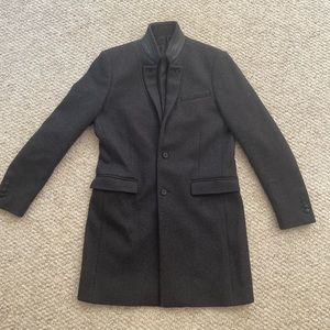 The Kooples- Gray Mid-Length Coat